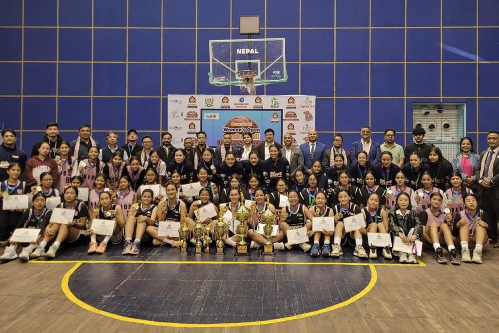 समृद्धि खुला महिला बास्केटबलको उपाधि ट्रेनिङ ग्राउण्डलाई