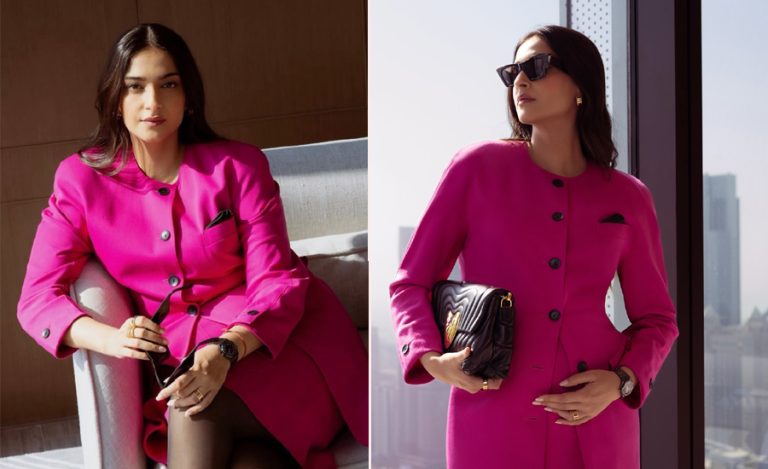 सोनम कपूर दोस्रोपटक आमा बन्दै, डायना प्रेरित गुलाबी पहिरनमा देखाइन् ‘बेबी बम्प’