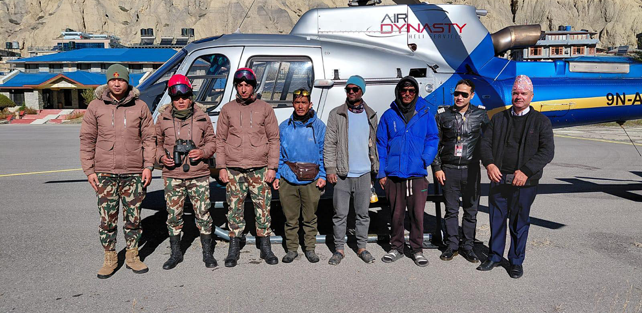 मुस्ताङको वारागुङ मुक्तिक्षेत्रबाट २ आन्तरिक पर्यटकको उद्धार