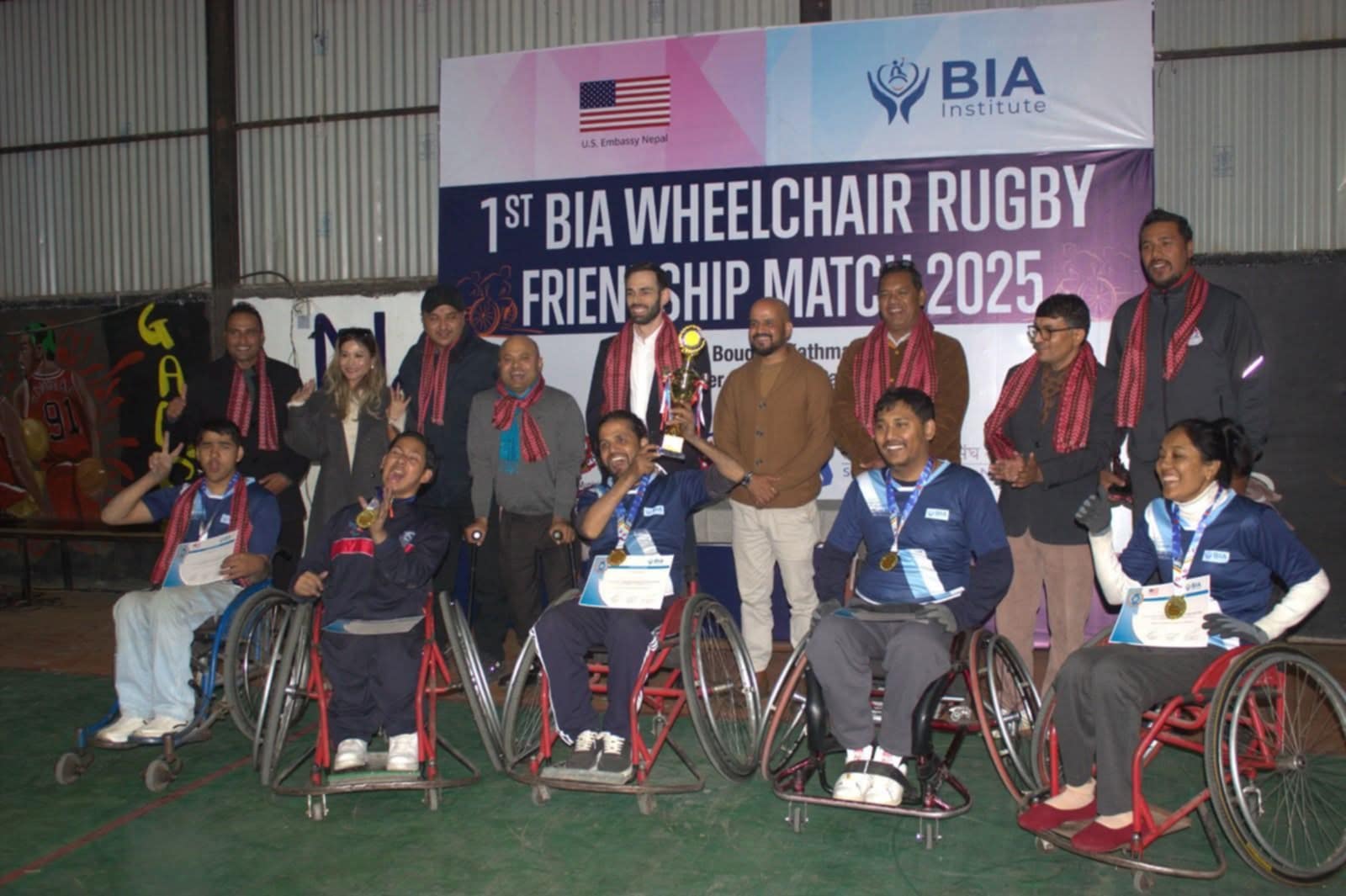 नेपालमै पहिलो ह्वीलचेयर रग्बी मैत्रीपूर्ण खेल सम्पन्न, बीआईए इन्स्टिच्युट विजयी