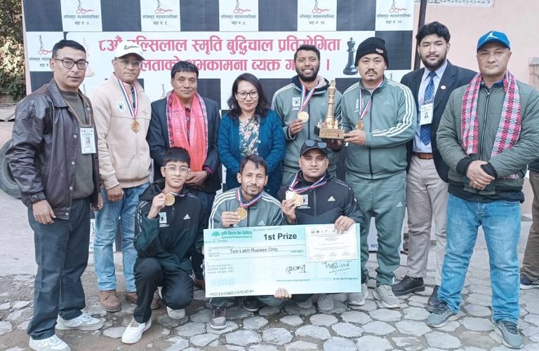 दोलखा चेस होम्सलाई तुल्सीलाल स्मृति चेस च्याम्पियनसिपको उपाधि