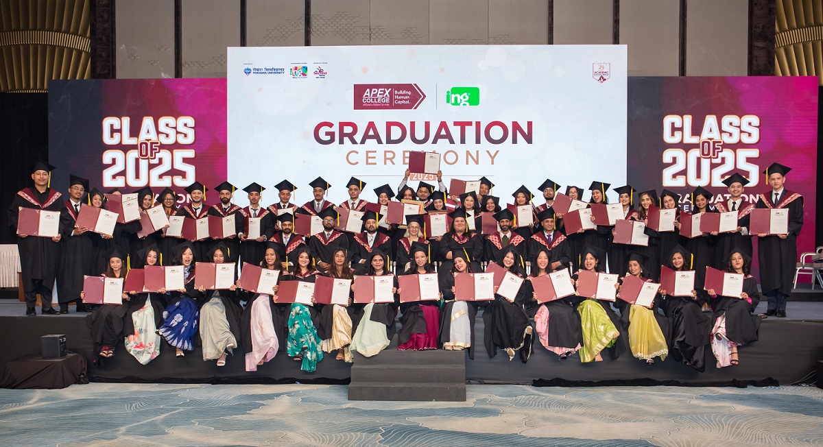 एपेक्स कलेजको दीक्षान्त समारोह सम्पन्न, उत्कृष्ट विद्यार्थी सम्मानित