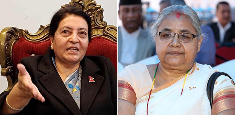 सिंहदरबार अवलोकन गर्न जाँदै पूर्वराष्ट्रपति भण्डारी, प्रधानमन्त्रीसँग पनि भेट्दै