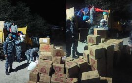 चाइनिज किराना सामानसहित एक टिपर नियन्त्रणमा