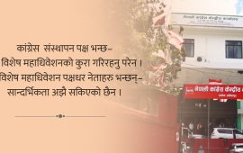 विशेष महाधिवेशनबारे कांग्रेसमा अझै विवाद