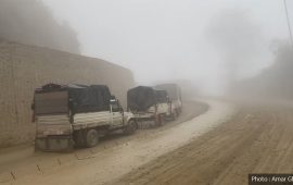 तीन दिनदेखि अवरुद्ध दाउन्ने सडकखण्ड अझै सहज भएन