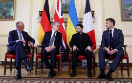 युक्रेनका राष्ट्रपति जेलेन्स्कीले भेटे स्टार्मर, म्याक्रो र मर्त्ज