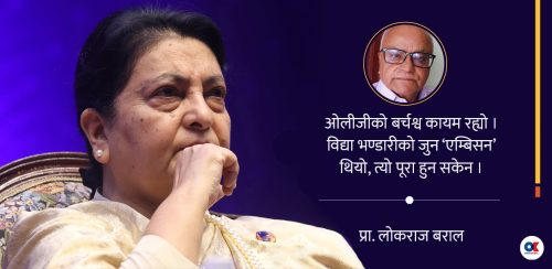 ‘अब एमालेमा विद्या भण्डारीको सम्भावना कम देख्छु’