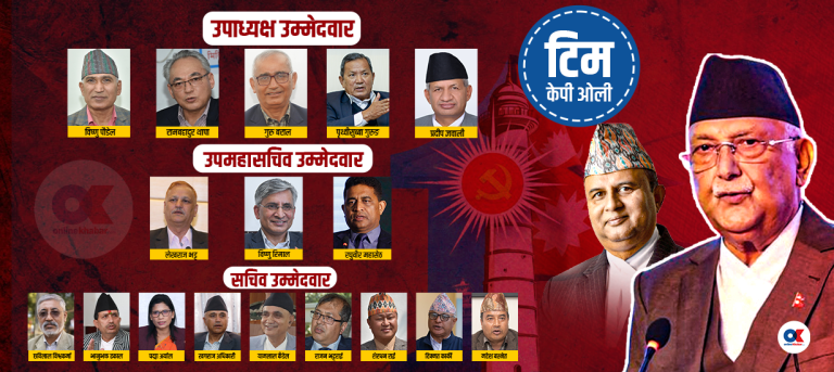 ओली समूहले पनि टुंग्यायो पदाधिकारी उम्मेदवार