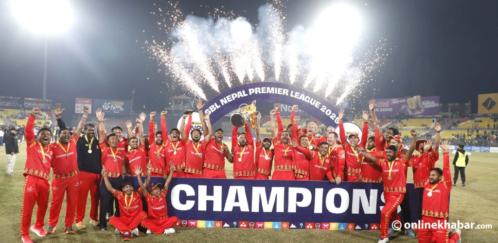 एनपीएलको उपाधि चुमेसँगै लुम्बिनीको खुसी साटासाट (तस्वीरहरू)