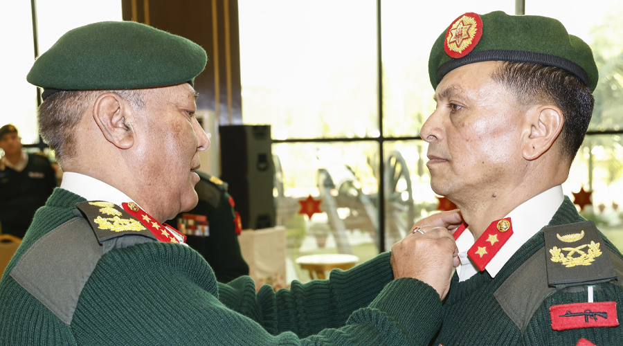 उपरथी क्षेत्रीलाई दर्ज्यानी चिन्ह प्रदान