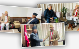 सरकारका प्रवक्तासँग देउवा, ओली र प्रचण्डले के भने ?