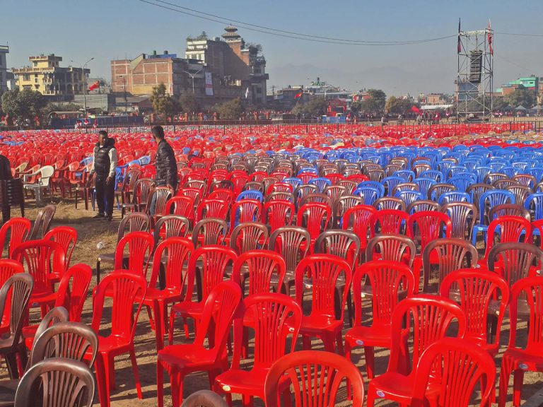 एमाले उद्घाटन स्थलमा राखियो २० हजार कुर्सी         