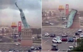 ब्राजिलमा शक्तिशाली आँधी, ‘स्ट्याच्यु अफ लिबर्टी’ समेत ढल्यो