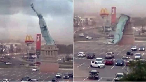 ब्राजिलमा शक्तिशाली आँधी, ‘स्ट्याच्यु अफ लिबर्टी’ समेत ढल्यो