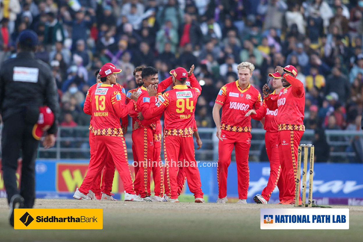 एनपीएल फाइनल : रोहित, शेर र ट्रम्पलम्यानको ३-३ विकेट, सुदूरपश्चिम ८५ रनमा अलआउट