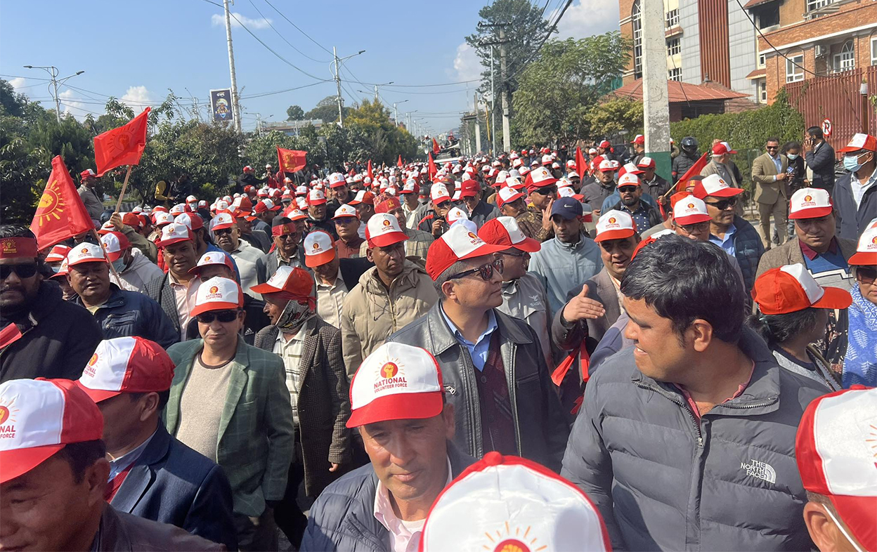 एमाले महाधिवेशनमा खटिने स्वयंसेवकलाई विशेष तालिम दिइँदै