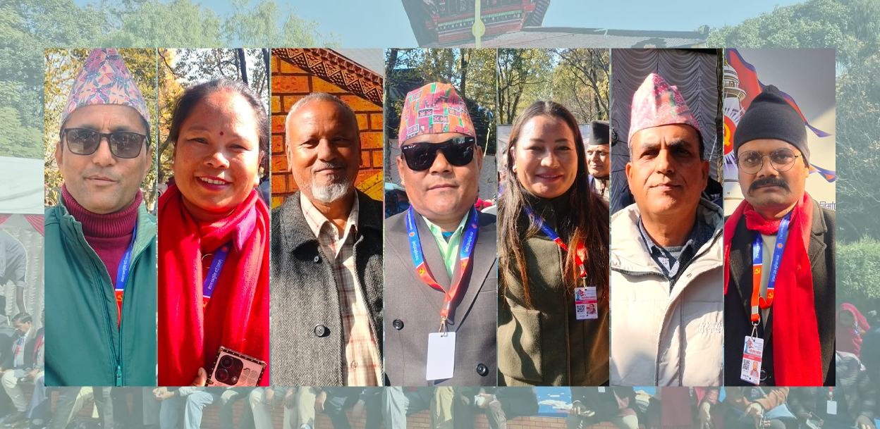 खुलेर भोट माग्न र हाल्न पाउँदा उत्साहित एमाले प्रतिनिधि