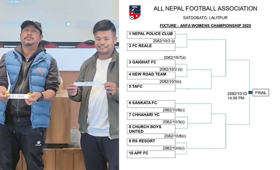एन्फा महिला च्याम्पियनसिप माघ २ देखि उदयपुरमा हुने