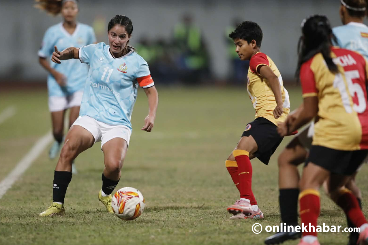 साफ महिला क्लब च्याम्पियनसिप : इस्ट बंगाल र एपीएफले खेले गोलरहित बराबरी