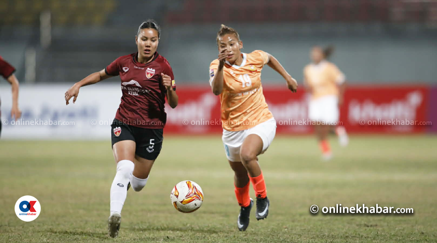 साफ महिला क्लब च्याम्पियनसिप : एपीएफ र ट्रान्सपोर्ट युनाइटेडले खेले गोलरहित बराबरी