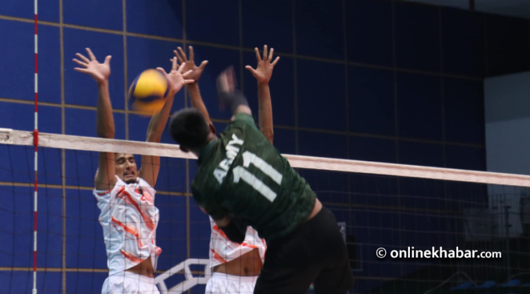 नवाैं एनभीए भलिबल च्याम्पियनसिप : हेल्प नेपाल र आर्मीको विजयी सुरुवात