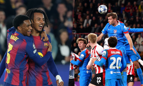 च्याम्पियन्स लिग फुटबलमा बार्सिलोना र एट्लेटिको मड्रिडको जित