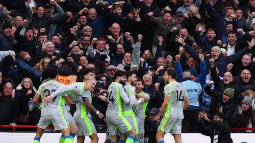 नोटिङहमलाई हराउँदै सिटी प्रिमियर लिगको शीर्षस्थानमा