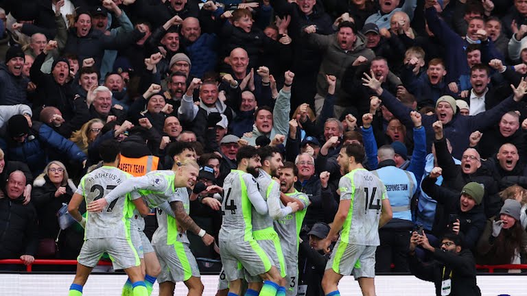 नोटिङहमलाई हराउँदै सिटी प्रिमियर लिगको शीर्षस्थानमा