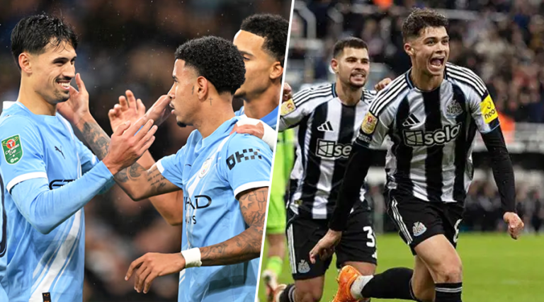 म्यान्चेस्टर सिटी र न्युकासल ईएफएल कपको सेमिफाइनलमा