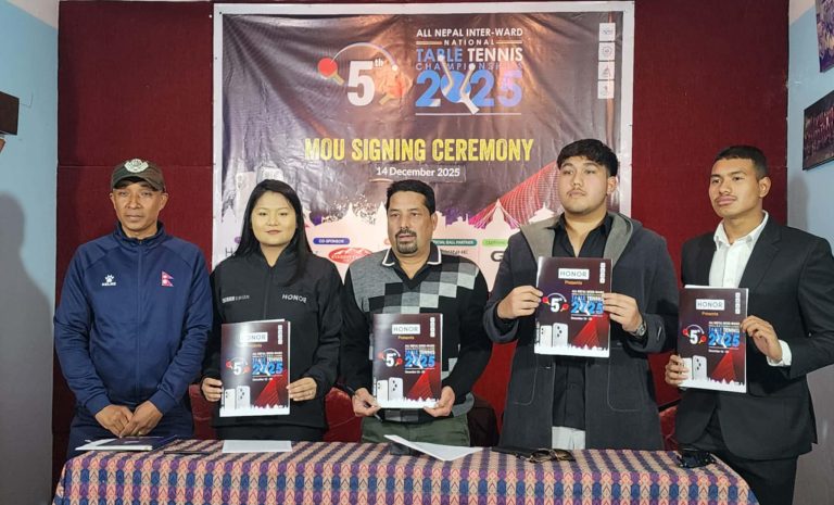 अन्तर वडा राष्ट्रिय टेबलटेनिस मंगलबारदेखि