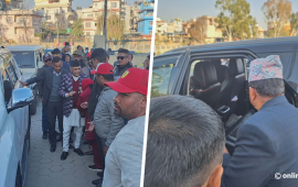 च्यासल मुख्यालयमा ओली आए, पोखरेल बाहिरिए