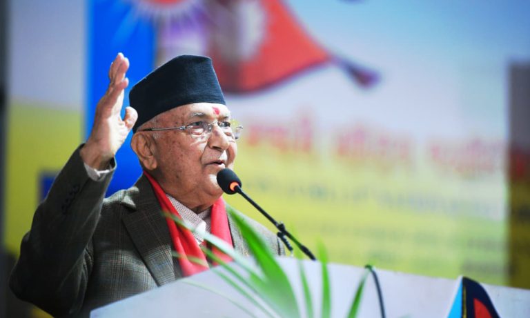 पार्टी घाँडो भएपछि प्रचण्ड र माधव मिलेका हुन् : ओली