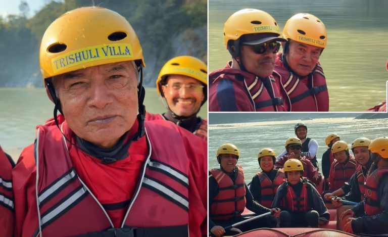 त्रिशुलीमा मदनकृष्ण श्रेष्ठसहितका कलाकारले गरे र्‍याफ्टिङ