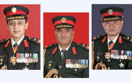 नेपाली सेनाका ६ उपरथीको सरुवा हुँदा ३ पृतनापति फेरिए