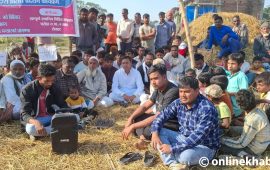 कोरोनाकालमा बन्द भएको नाका अझै नखोलेको भन्दै आमरण अनशन