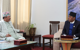 राष्ट्रिय सभा अध्यक्ष र कार्यवाहक प्रमुख निर्वाचन आयुक्तबीच भेटवार्ता