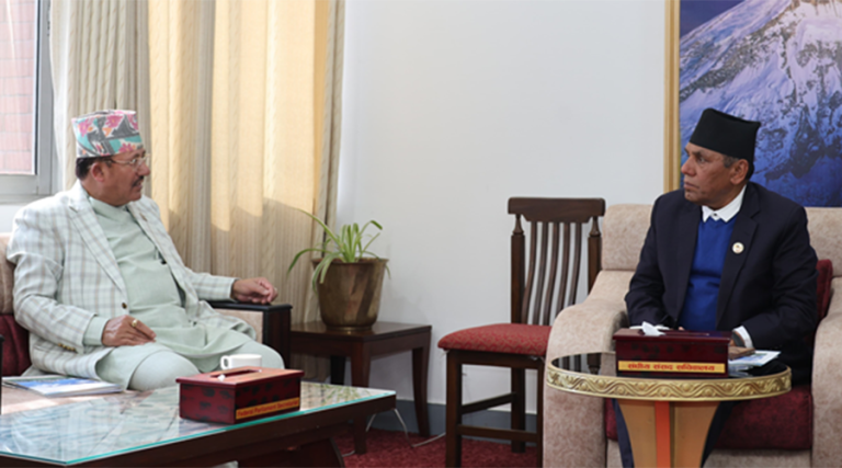 राष्ट्रिय सभा अध्यक्ष र कार्यवाहक प्रमुख निर्वाचन आयुक्तबीच भेटवार्ता