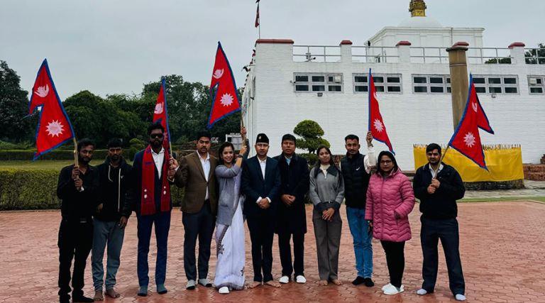 निगम हुमागाईंको नेतृत्वमा लुम्बिनीबाट सुरु भयो पुनर्जागरण अभियान