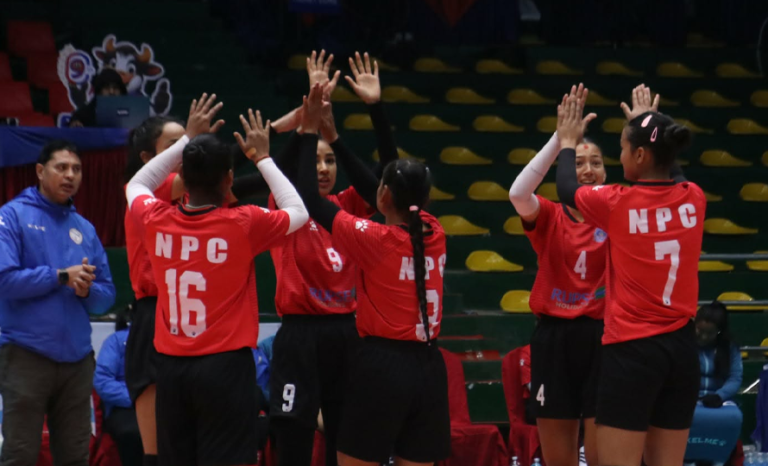 नवौं एनभीए भलिबल च्याम्पियनसिप : महिलातर्फ पुलिस समूहविजेता बन्दै सेमिफाइनलमा