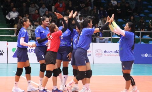 एनभीए भलिबल च्याम्पियनसिप : महिलातर्फ एपीएफमाथि पुलिसको रोमाञ्चक जित