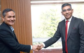 गृहमन्त्री अर्यालसँग भारतीय विदेश मन्त्रालयका अतिरिक्त सचिव महावरबीच भेट