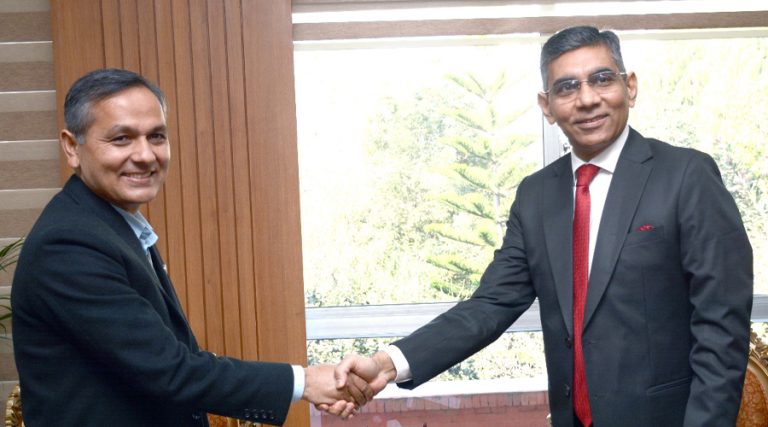 गृहमन्त्री अर्यालसँग भारतीय विदेश मन्त्रालयका अतिरिक्त सचिव महावरबीच भेट