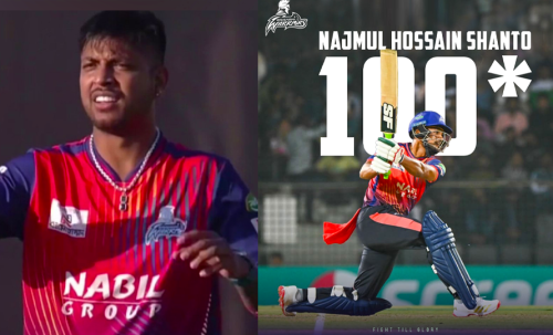 बीपीएल २०२५ : सन्दीप सम्मिलित राजशाहीको विजयी सुरुवात, शान्तोले बनाए शतक