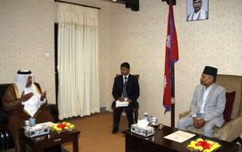 उपराष्ट्रपति यादवसँग कतारका राजदूतको भेट   