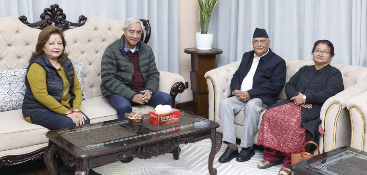महाराजगञ्जमा ओली-देउवा भेटवार्ता