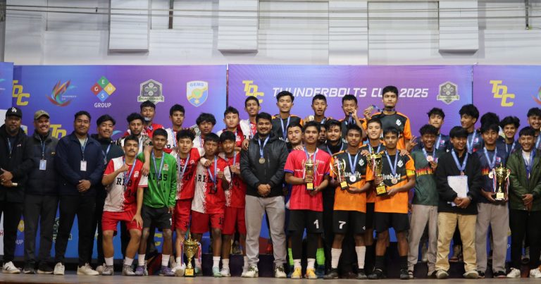 थन्डर बोल्ट्स कप फुटसलमा ब्लु बर्ड कलेज च्याम्पियन