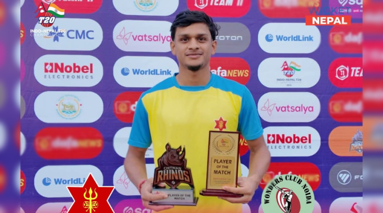 इन्डो–नेपाल टी–२० च्याम्पियनसिप : तृतराज दासको शतकमा आर्मीले दिल्लीलाई हरायो