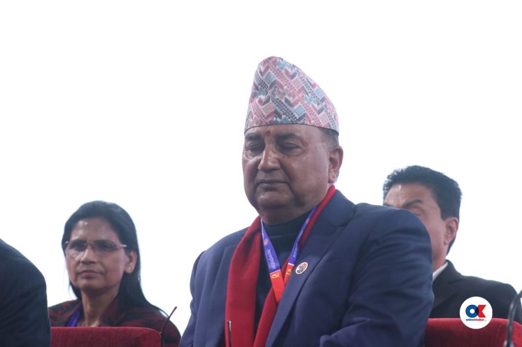 एमाले महाधिवेशन बन्दसत्र : ईश्वर पोखरेलले थाले सम्बोधन