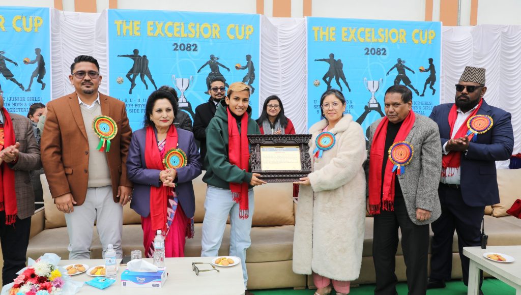 एक्सेल्सियर कपमा फुटबलर रेखा पौडेल सम्मानित